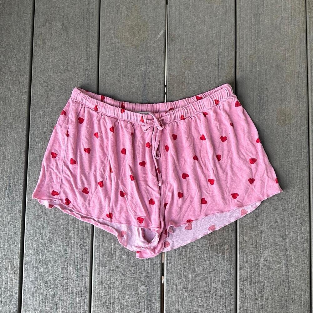 Pink and red heart shorts